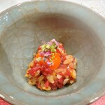 天ぷら もっこす - ユッケ