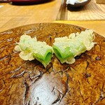 天ぷら もっこす - スナップえんどう　もっこすさんにかかれば逸品になります。