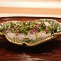 京道 とよおか - 鯛と白子筍のミルフィーユ　太白ごま油につけて