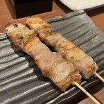 焼鳥酒場 のんべえ - 豚精肉　ネギが喰いたきゃネギを食え！