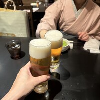 鉄板ダイニング 哲 - 乾杯ビール