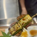 焼鳥 燃暖 - 近江鴨のズッキーニ巻き