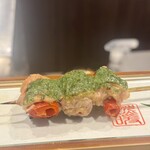 焼鳥 燃暖 - ハラミ万願寺とうがらし