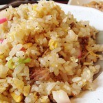 月ヶ瀬 - ラーメン半チャーハンセット　塩ラーメン大盛　餃子　2014年8月