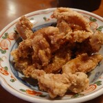 ます家 - とりあえず（鶏の唐揚げに甘辛ダレ）