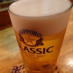 餃子 すぐるや - 神泡ビール！最＆高！