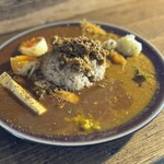 SOMA - カレー(チキンキーマ、花椒、野菜)[1,200円] + ゆで[100円]1