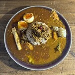 SOMA - カレー(チキンキーマ、花椒、野菜)[1,200円] + ゆで[100円]2