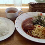 デルソーレ - 日替わりBランチ（ハンバーグ＋フライ2種:ヒレカツ、クリームコロッケ）