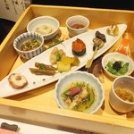 和食すがわら - 八寸　日本酒に合いそうなものが色々あります^^