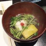 和食すがわら - ハモとじゅんさいのお吸い物