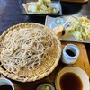 Osoba-ya Tamon - めごちと野菜の天ざるそば@１７００円