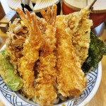 金子屋 - アジ天丼（ご飯少なめ）