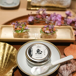 銀座 しのはら - うに、トラフグの煮こごり、キャビア（追加）