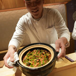 銀座 しのはら - たけのこ、桜えびのご飯