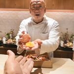 銀座 しのはら - しのはらさんにもらうフォアグラマンゴー