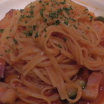 Cafe＆Dining ballo ballo - H26.8.11 夏のパスタコンボランチ（熟成ベーコンのパスタ）