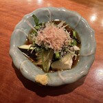 季彩や　ひで - 薬味野菜と水茄子の胡麻油醤油