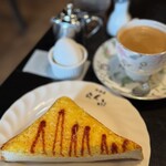 珈琲屋らんぷ - 料理写真:らんぷレギュラー（選べるモーニング：エッグ）　480円　+　ゆで卵　50円