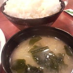 Kissa Dorimu - 日替りランチ（ご飯、味噌汁）