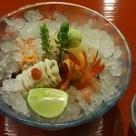 壽屋 - 刺身 鱧、海老、ひらめ、ひらまさ