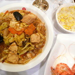 万宝海鮮舫 - 春雨炒め、チャーハン