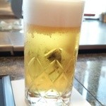 佐賀牛 季楽 銀座  - グラスビール（小）で乾杯☆