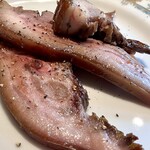 酒-LABO YAMADA - イノシシの丸焼きステーキ（訪問日の裏メニューでした）