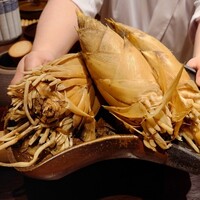 膳司 水光庵 - 京都の根付きの筍の披露