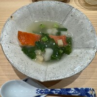 日本橋 鮨 洋 - 金目鯛と山菜のあんかけ（筍、うど、かき菜、出汁は金目鯛のみで）　◎
                    