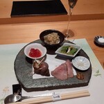 六本木きんめ鮨 - 先付け〜盛り合わせ