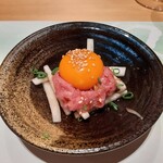 六本木きんめ鮨 - マグロのユッケ