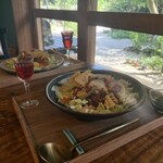 Cafe Kanoa - 小鉢とドリンクも美味しかった