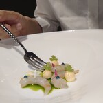 Azurmendi - SHRIMP, herbal essence and emulsion