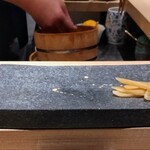 鮨 雅 - 新生姜のガリ♪甘酢の塩梅丁度♪