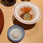 銀座 しのはら - 追加　牡丹海老の紹興酒漬け