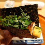 銀座 しのはら - 鰻と玉子焼きと花山椒の手巻