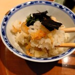 銀座 しのはら - 筍と桜海老、白子のご飯