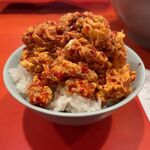 元祖ニュータンタンメン本舗 - 大辛タマゴダブルを小ライスにオン