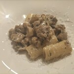 Aiuto - ・サルシッチャとポルチーニのリガトーニ