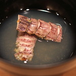 三谷 - 小樽の ”蝦蛄(卵パンパン)” には、「亀の井　おしゅん(Miss Queen)  Sparkling Sake 出羽燦々」を　(2014/08)