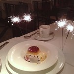 レストラン コバヤシ - 2014.7 昔風カスタードプリン　誕生日デコレーション