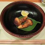 柳家錦 - 焼き松茸、送り物だが香りは悪くない