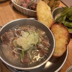 いざかや ほしぐみ - 塩もつ煮込みと柚子胡椒トースト