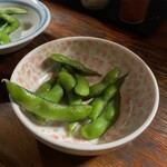 焼鳥 長者 - お通しの枝豆