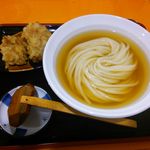 空飛ぶうどん やまぶき家 - ひやかけの鶏天セット