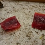 小判寿司 - ニュージーランド鮪。生とヅケ。