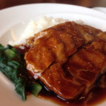 中国料理 竜苑 - 140812　豚ロースのせご飯