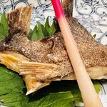 あじふらい てしお - あじカマの塩焼き