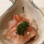 ひろ作 - 烏賊海鼠腸和え花山椒掛けさんアップでーす。③